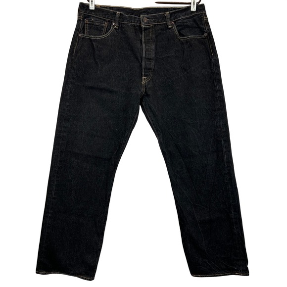 Levi's Other - Levis 501 Original Fit Jeans Mens 37x29 Dark Wash Indigo Blue Cotton Button Fly
